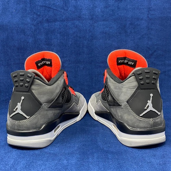 Air Jordan 4 'Infared', Gray/Charcoal/Red, women's US 9 - Picture 7 of 10